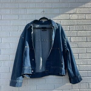 7 For All Mankind Dark Blue Denim Jacket